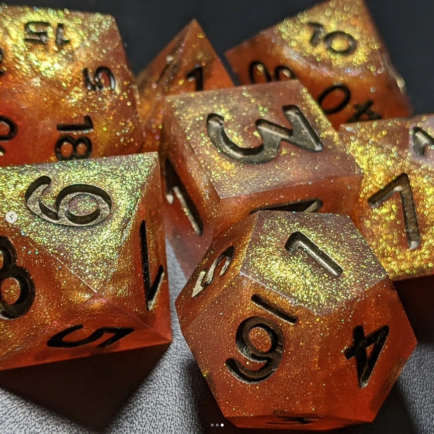 Always believe in your soul - Set of 7 polyhedral sharp edge dice