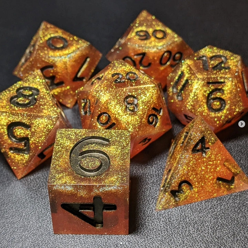 Always believe in your soul - Set of 7 polyhedral sharp edge dice