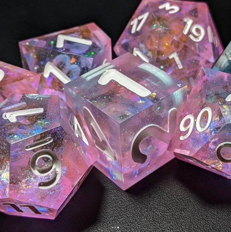 Rights -  Set of 7 polyhedral sharp edge dice