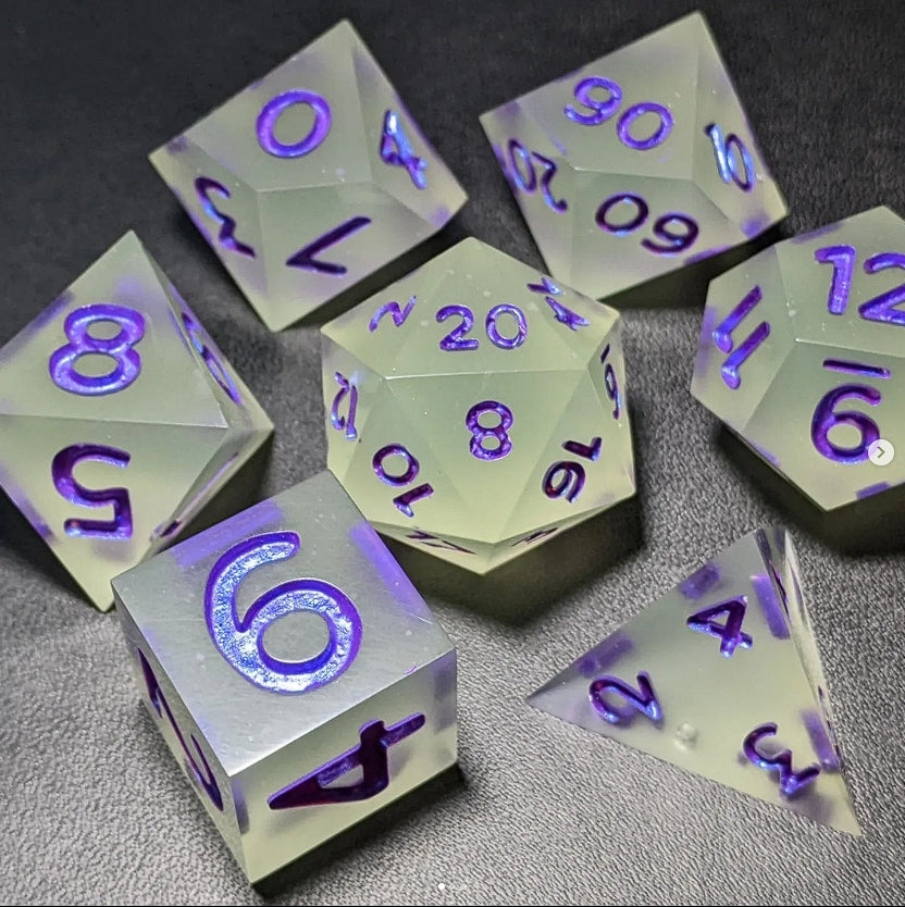 Something in the Mist - Set of 7 polyhedral sharp edge dice