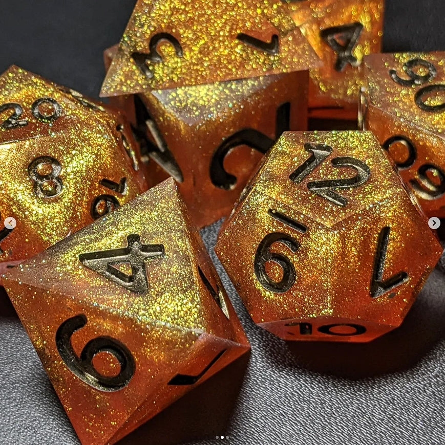 Always believe in your soul - Set of 7 polyhedral sharp edge dice