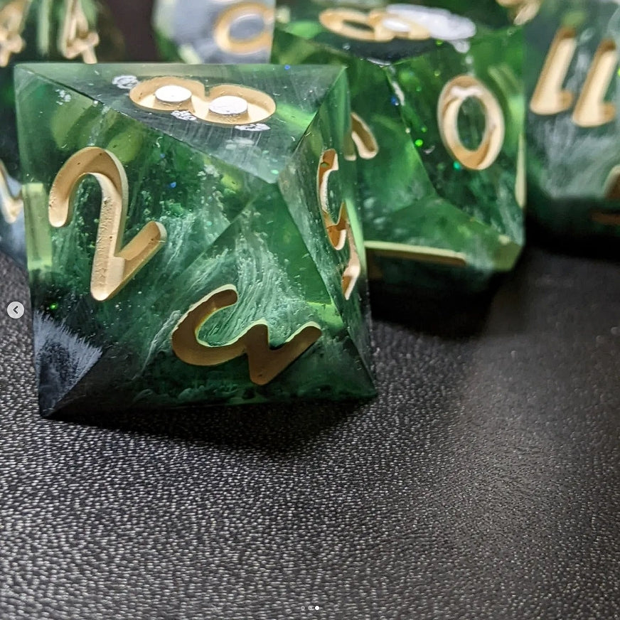 Mysterious Morass - Set of 7 polyhedral sharp edge dice